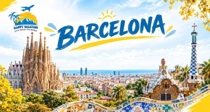 Barcelona City At Spain Country